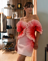 Darnhill Mini Dress in flamingo sands by Acler