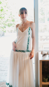 Porto Embroidery Strappy Dress by Mos The Label