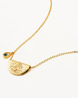 By Charlotte, Lotus Birthstone Necklace Collection, Gold Vermeil