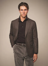 Christian Kimber Apollo Blazer Wool and Cashmere,Brown Prince of Wales