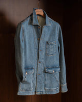 Christian Kimber Fitzroy Chore Denim Jacket,Stonewash Blue