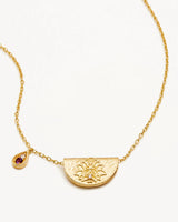By Charlotte, Lotus Birthstone Necklace Collection, Gold Vermeil