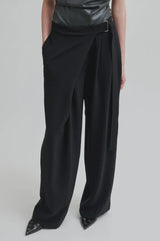 Second Female Fique wrap pant,black