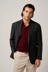 Christian Kimber Apollo Unconstructed Blazer - Wool - Black and Grey Check