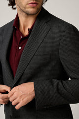 Christian Kimber Apollo Unconstructed Blazer - Wool - Black and Grey Check