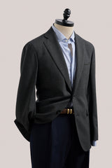Christian Kimber Apollo Unconstructed Blazer - Wool - Black and Grey Check