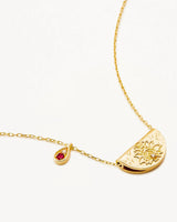 By Charlotte, Lotus Birthstone Necklace Collection, Gold Vermeil