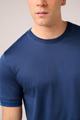 Christian Kimber Ice Cotton Double Layer T-Shirt, Navy and Blue