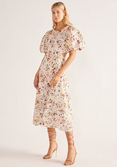 MOS Alexia Midi Dress , Ivory Print