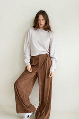 Vaenn Madison Cashmere Crew Neck Drop Shoulder, Fog