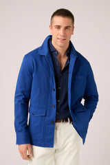 Fitzroy Chore Jacket in aegean blue by Christian Kimber