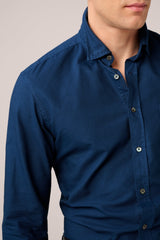 Christian Kimber Garment-Dyed Oxford Shirt, Navy