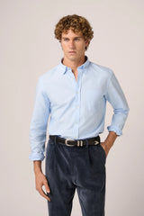 Christian Kimber Oxford Shirt Garment-Dyed Cotton,Sky Blue