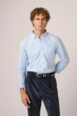 Christian Kimber Oxford Shirt Garment-Dyed Cotton,Sky Blue