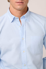 Christian Kimber Oxford Shirt Garment-Dyed Cotton,Sky Blue