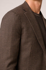 Christian Kimber Apollo Blazer Wool and Cashmere,Brown Prince of Wales