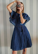 POL Fringe Dress - Denim