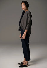POL, Signe Long Sleeve Tee, Black/Ivory