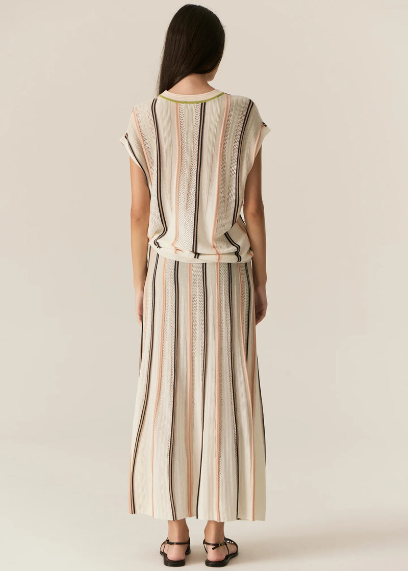 Tedd Knit Tee,Natural/Ivory