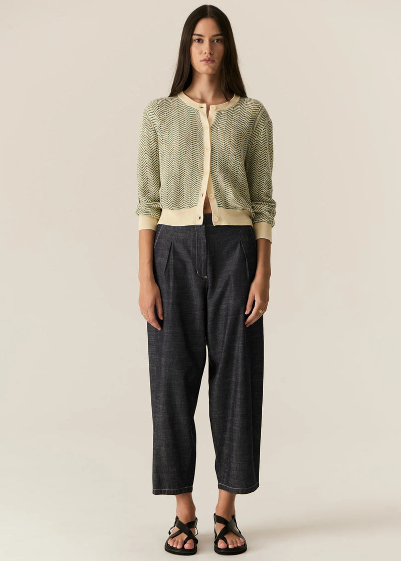 POL Avrid Chambray Barrel Pant