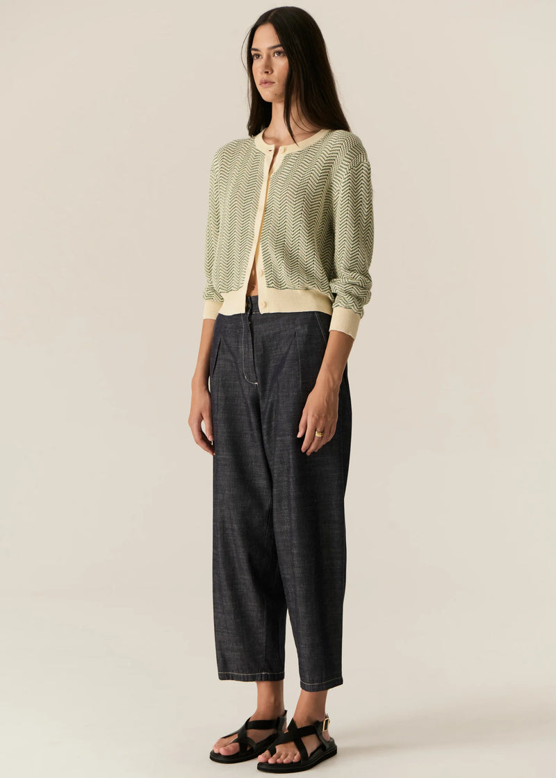 POL Avrid Chambray Barrel Pant