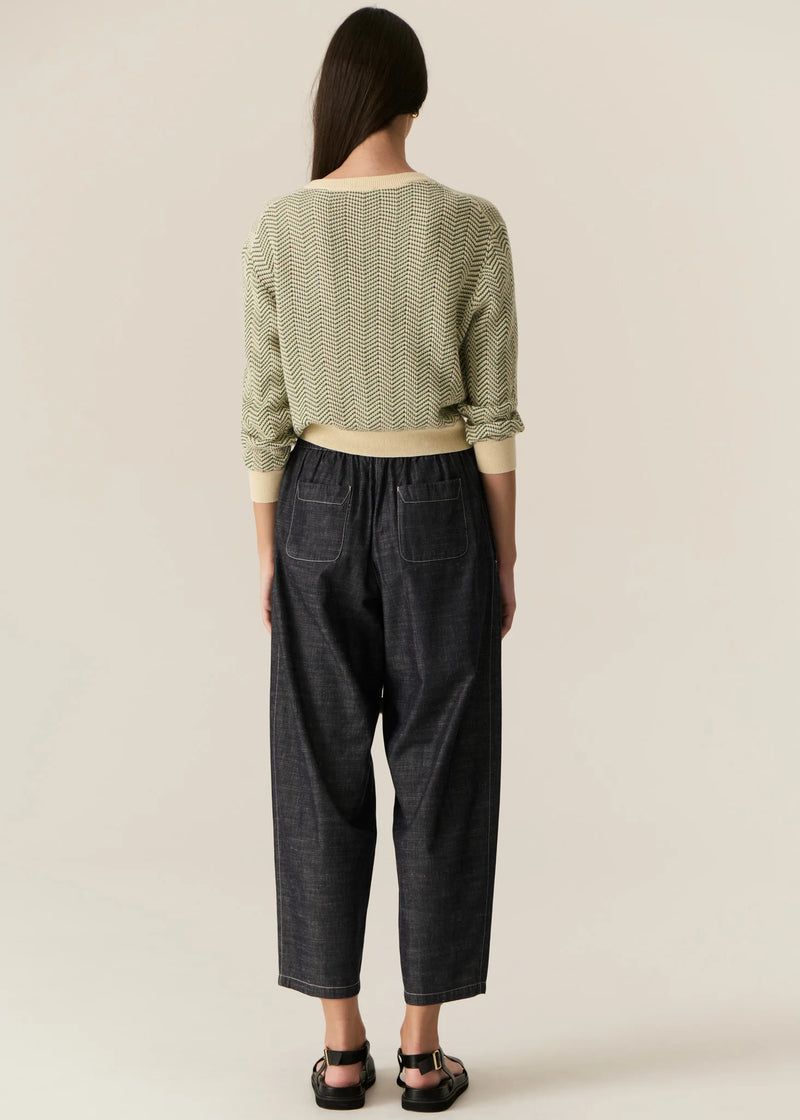 POL Avrid Chambray Barrel Pant