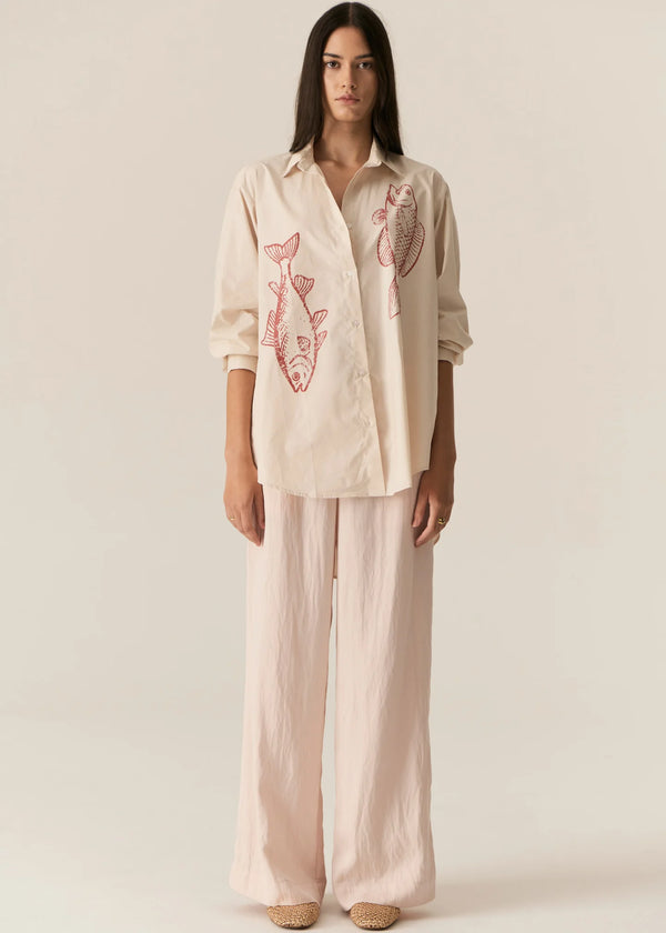 Cassis Fish Shirt,Natural Berry