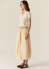 POL Lask Knit Polo,Ecru/Green