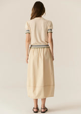 POL Lask Knit Polo,Ecru/Green