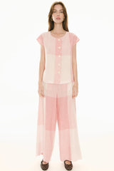 POL Safria Gingham Scallop Pant
