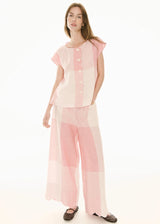 POL Safria Gingham Scallop Pant