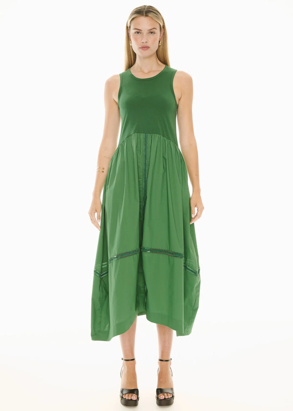POL Orlo Lace Tank Dress,Green