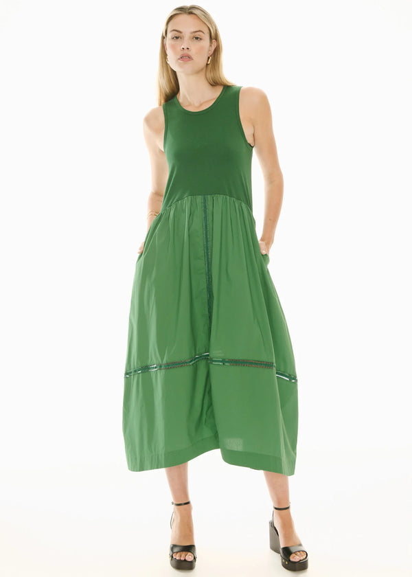 POL Orlo Lace Tank Dress,Green