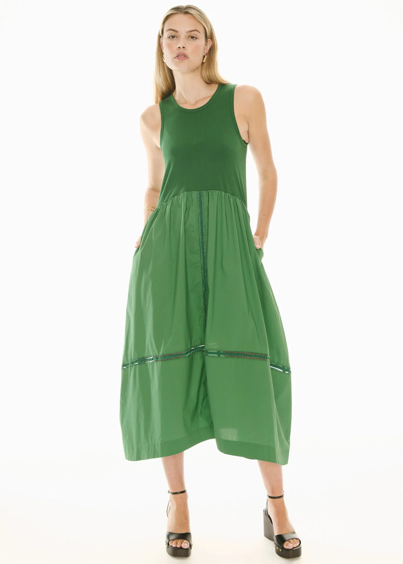 POL Orlo Lace Tank Dress,Green