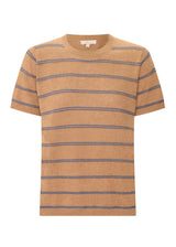 POL Sable Stripe Knit Tee,Choc/Blue