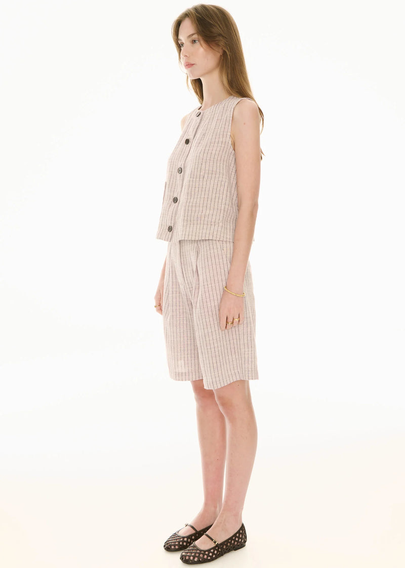 POL Maya Tailored Short,pinstripe