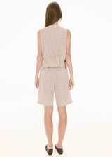 POL Maya Tailored Short,pinstripe