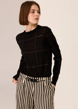 POL Westin Lurex Check Knit,black