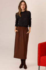 POL Westin Lurex Check Knit,charcoal