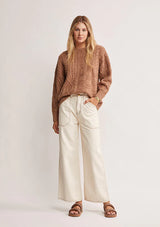 MOS Waterlily Denim Pants - Ivory