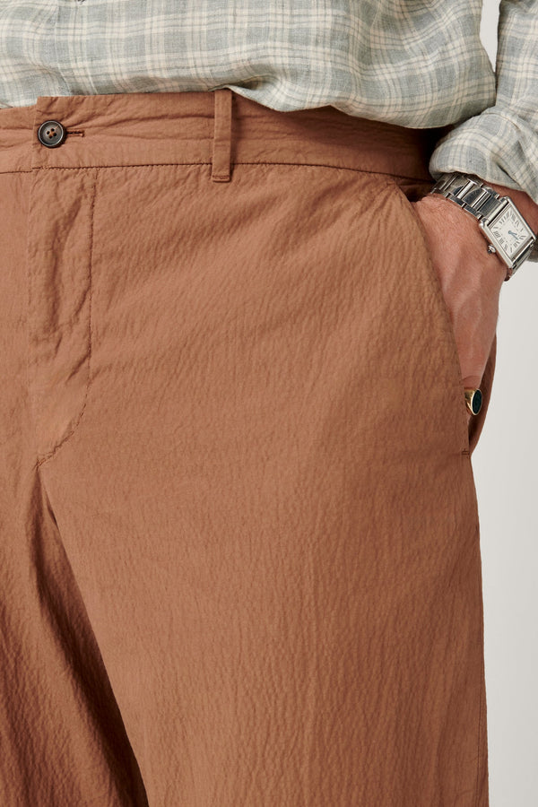 Christian Kimber Paperweight Seersucker Drawstring Trouser - Camel