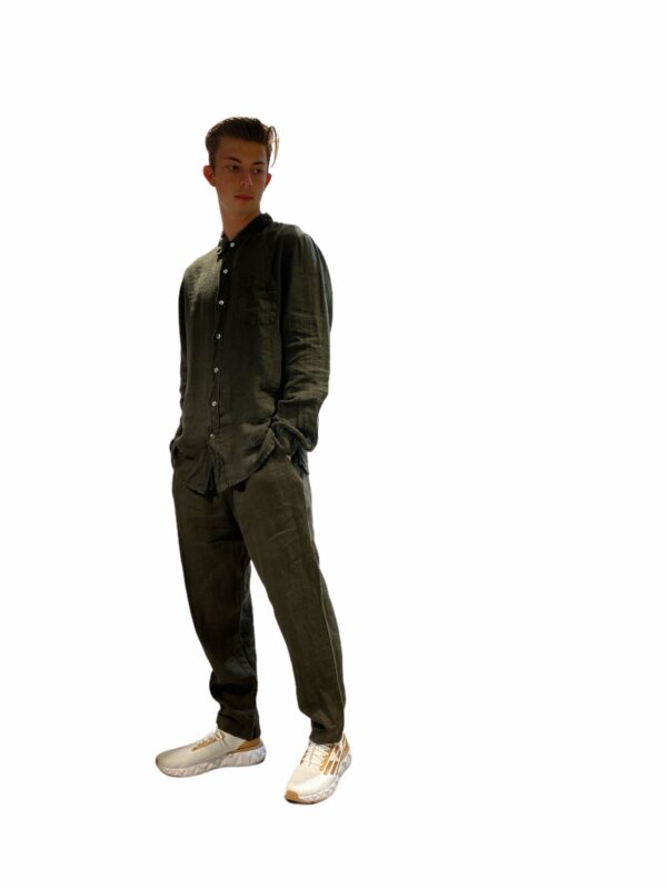 CROSSLEY Mens Linen Pants - Khaki