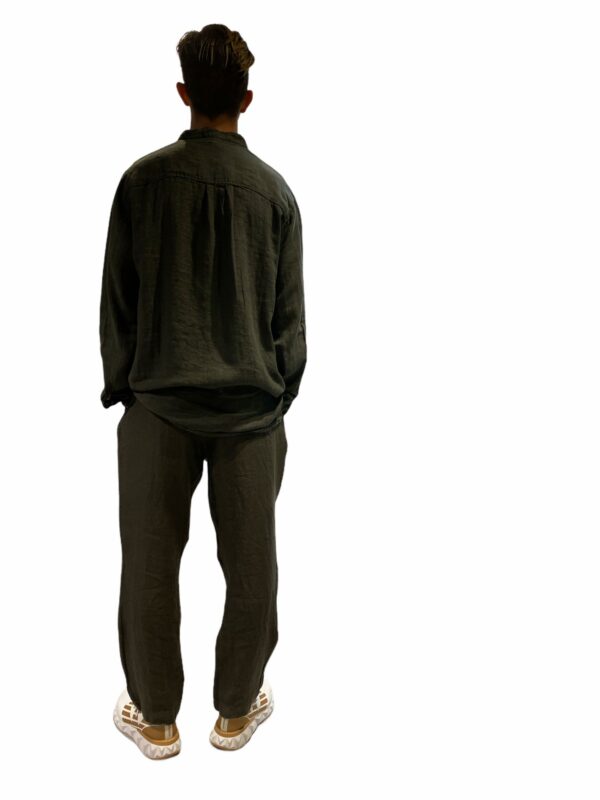 CROSSLEY Mens Linen Pants - Khaki