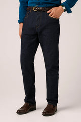 Christian Kimber Rose Street Denim Italian Selvedge Jeans,Dark Indigo