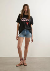 Auguste Heart Classic Tee,Black
