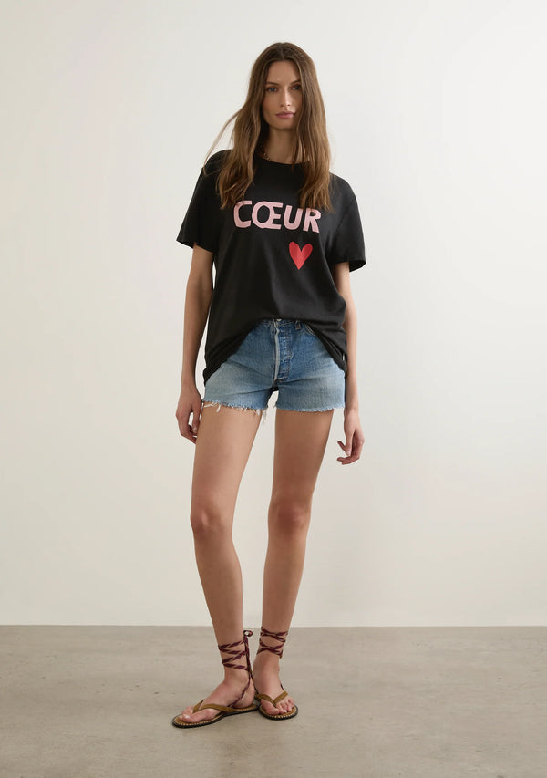 Auguste Heart Classic Tee,Black