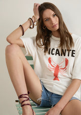Auguste Picante Boyfriend Tee,White