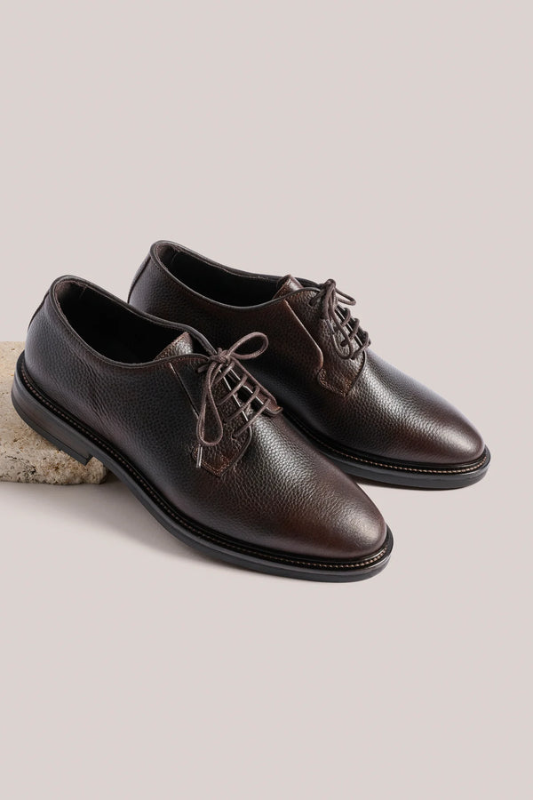 Christian Kimber Flinders Derby Shoe - Chocolate Leather