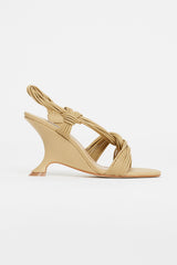 Acler, Iverly Knot Wedge, Biscuit