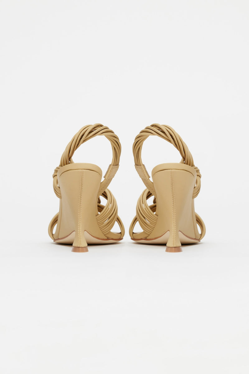 Acler, Iverly Knot Wedge, Biscuit